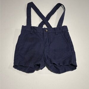 Janie and Jack Blue Suspender Shorts